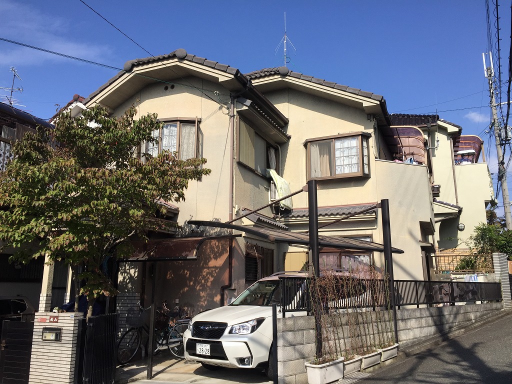 枚方市A様邸 外壁・屋根塗装の施工前